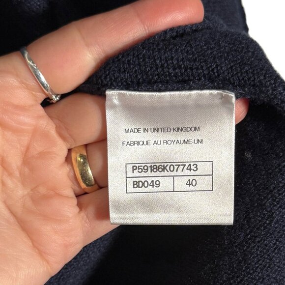 Chanel 2018 Navy Blue Cashmere Nautical Cardigan Sweater - Picture 9 of 12